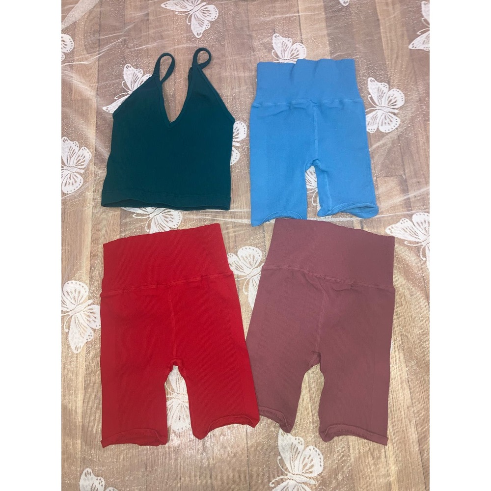 BUNDLE of 4 Free People Size XS / S Tanks FP Movement Tank Top and Biker Shorts